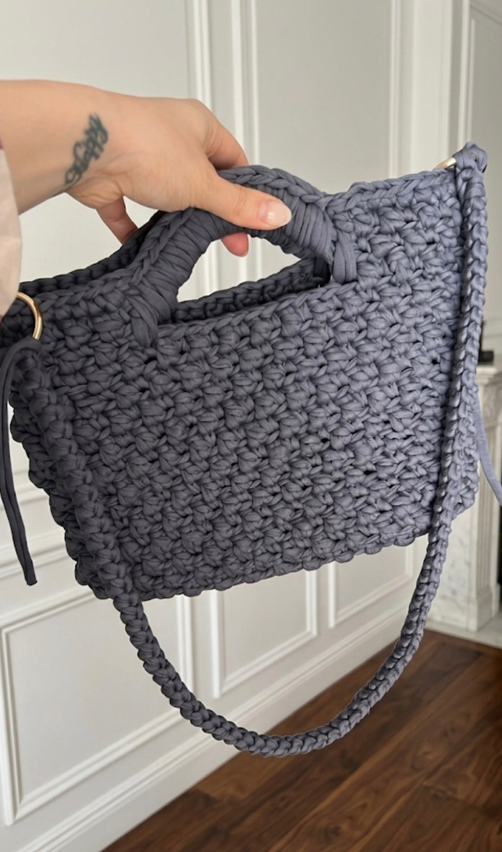 Bubble Totè Bag Grigio