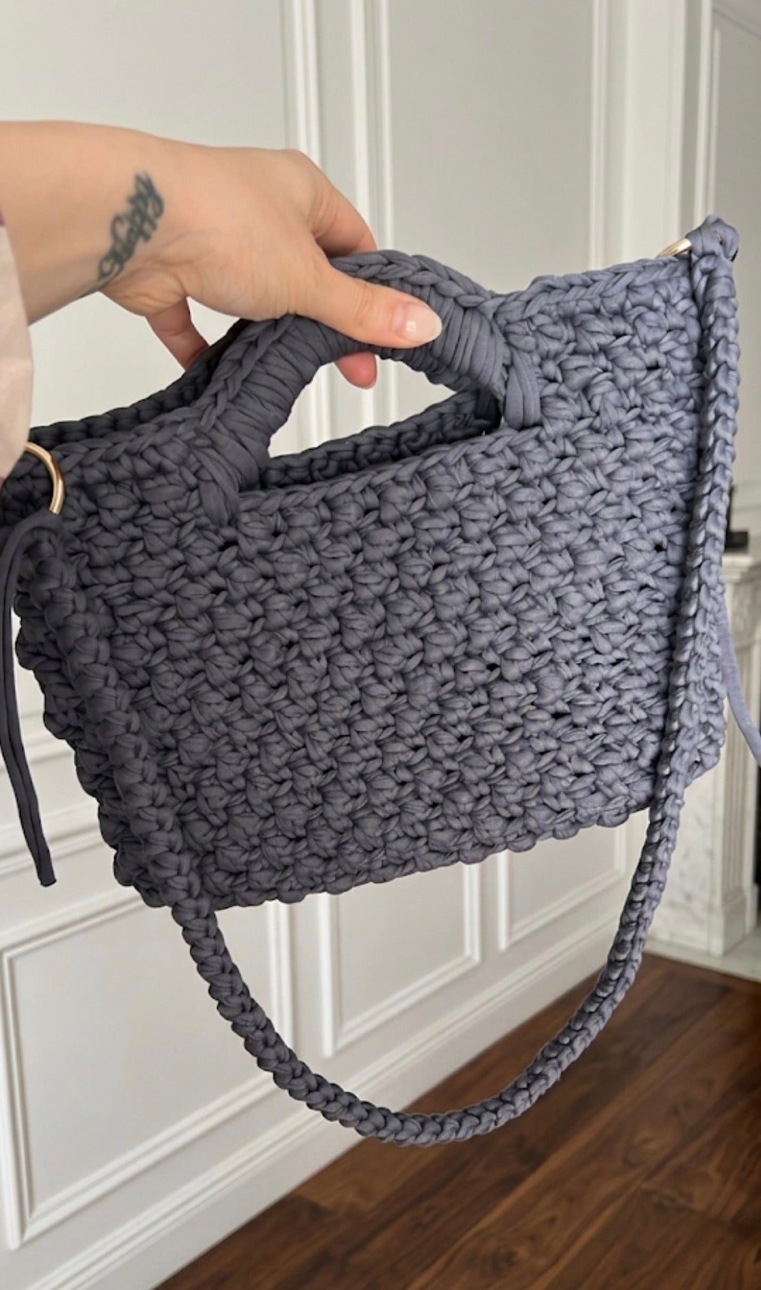 Bubble Totè Bag Grigio